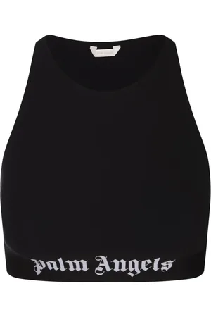 Palm Angels Top, Dame, Sort, XS, Polyester, Sports Crop Top