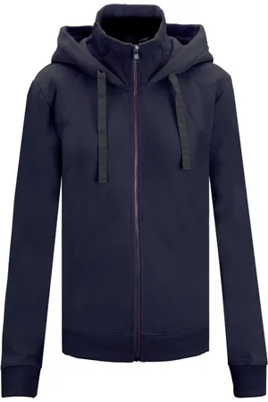 Colmar Sweathshirts & Hoodies, Dame, Blå, XL, Bomuld, Zip-through Hættetrøje