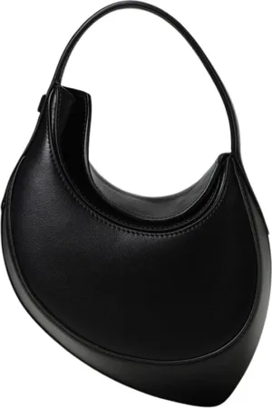 MUGLER Taske, Dame, Sort, ONE SIZE, Læder, Læder Mini Taske med Afrundede Kanter