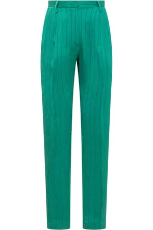 FORTE FORTE Bukser, Dame, Grøn, M, Stribet Straight Leg Bukser