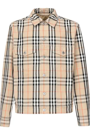 Burberry Skjorte, Herre, , XL, Bomuld, Kanvas Check Jakke med Knappelukning