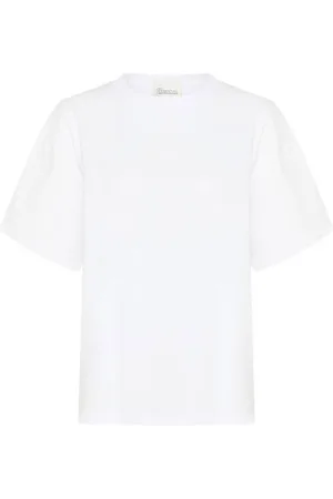 My Essential Wardrobe Top, Dame, Hvid, M, Bomuld, Back Logo Tee