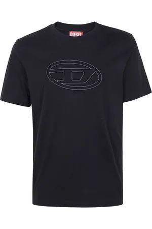 Diesel Top, Herre, Sort, S, Bomuld, Justerbar Big Oval T-shirt