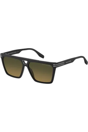 Marc Jacobs Tilbehør, unisex, Sort, 58 MM, Mat Sort Grøn Tonede Brune Solbriller