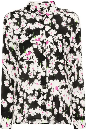 Msgm Bluser & Skjorter, Dame, Flerfarvet, S, Blomstret Skjorte med Knapper