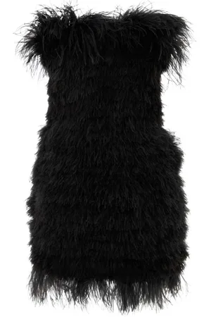 Sportmax Kjole, Dame, Sort, S, Polyester, Broderet Avokado Mini Kjole