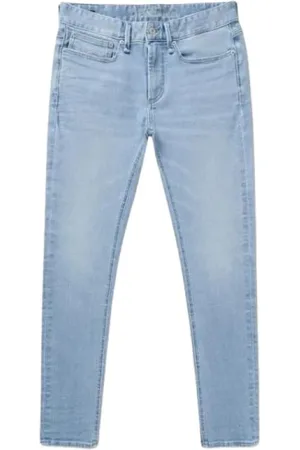 Denham Jeans, Herre, Blå, W34 L32, Denim, Moderne Slim Fit Stræk Denim Jeans