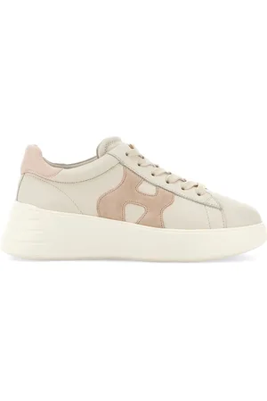 Hogan Sko, Dame, , 35 EU, Læder, Iconic Rebel Sneakers i Elfenben