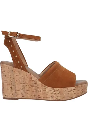 Nero Giardini Sko, Dame, Brun, 37 EU, Læder, Wedge Sandal