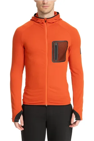 EA7 Sweathshirts & Hoodies, Herre, , M, Bomuld, Lynlås Ensfarvet Logo Hoodie med Lommer