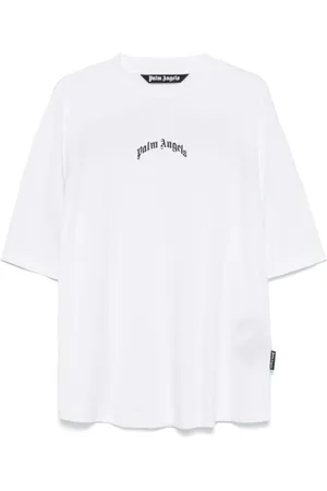 Palm Angels Top, Herre, Hvid, L, Uld, Stilfulde T-shirts og Poloer