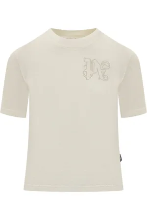 Palm Angels Top, Dame, , M, Bomuld, Bomulds T-shirt med Rund Hals