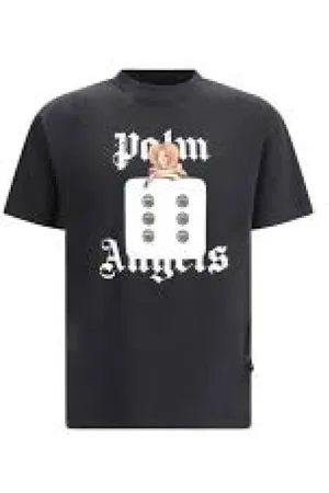 Palm Angels Top, Herre, Sort, M, Bomuld, Casual Bomulds T-shirt