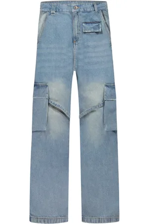 FLÂNEUR Jeans, Herre, Blå, XL, Denim, Cargo Bukser Lyseblå Denim