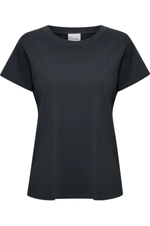 My Essential Wardrobe Top, Dame, Sort, L, Bomuld, Sort Tee Top