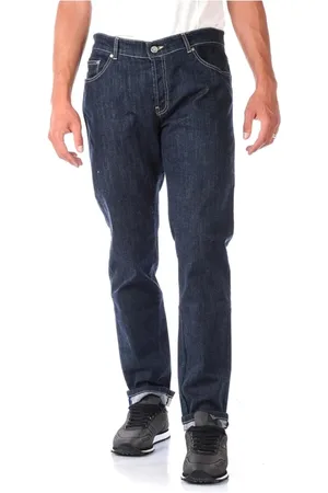 D.A. Daniele Alessandrini Jeans, Herre, Blå, W32, Uld, Stilfulde Denim Jeans