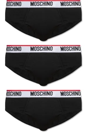Moschino Undertøj, Herre, Sort, 2XL, Bomuld, Tre-pakke trusser med logo
