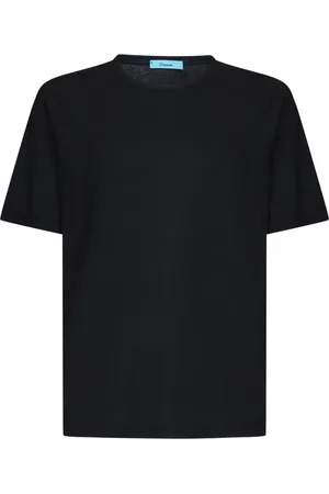 DRUMOHR Top, Herre, Sort, L, Bomuld, Sort Crewneck Tee til Mænd