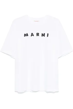 Marni Top, Dame, Hvid, M, Uld, Stilfuld T-shirt Kollektion