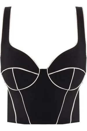 Elisabetta Franchi Top, Dame, Sort, M, Polyester, Ærmeløs Top