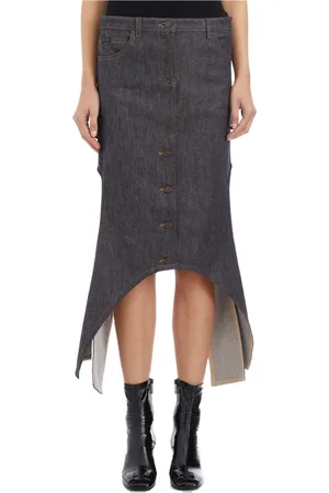 Courrèges Nederdel, Dame, Grå, W27, Denim, Denim Vendt Nederdel