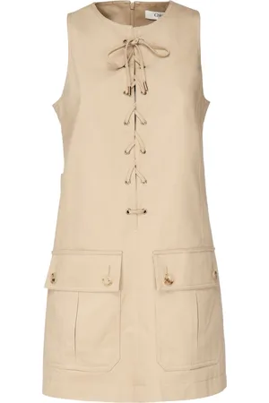 Chloé Kjole, Dame, , M, Bomuld, Mini Pinafore Kjole med Snører