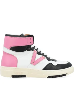 Via Roma Sko, Dame, Flerfarvet, 40 EU, Læder, Sneakers med læder V-detalje