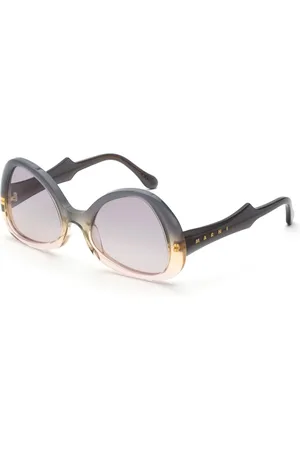 Marni Tilbehør, Dame, Grå, 55 MM, Gule Faded Solbriller