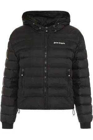 Palm Angels Jakke, Dame, Sort, XS, Uld, Hætteforet Dunjakke