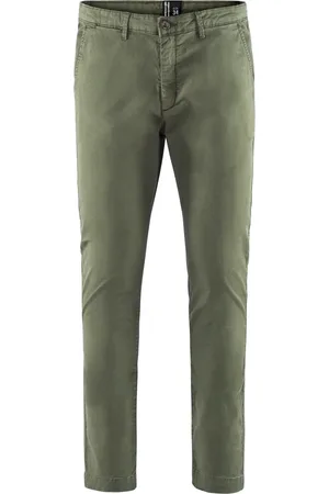 Bomboogie Bukser, Herre, Grøn, W30, Bomuld, Slim Fit Gabardine Chino Bukser