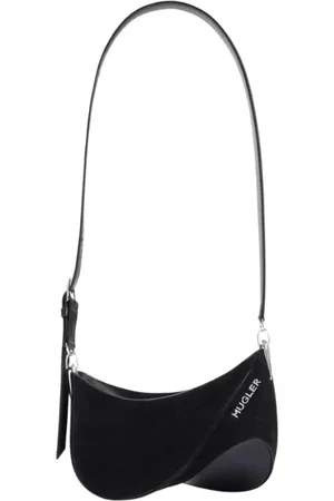 MUGLER Taske, Dame, Sort, ONE SIZE, Uld, Spiral Curve Skuldertaske
