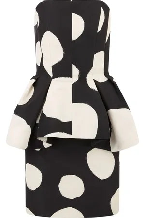 Nina Ricci Kjole, Dame, Sort, L, Uld, Bustier Mini-kjole med Peplum