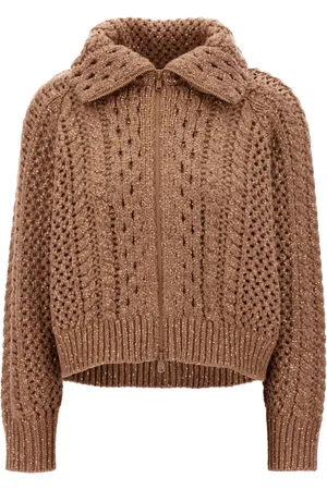 Brunello Cucinelli Strik, Dame, Brun, 2XL, Uld, Stilfuldt Strikketøj Kollektion