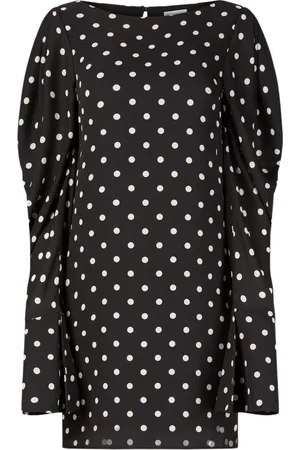 Nina Ricci Kjole, Dame, Sort, XS, Kjole med rynkede ærmer
