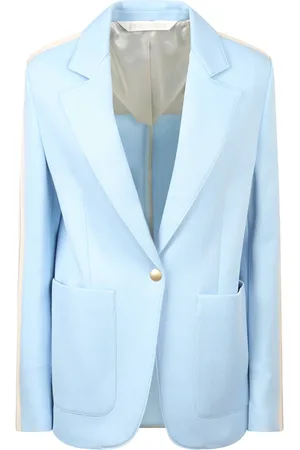 Palm Angels Jakke, Dame, Blå, XS, Bomuld, Klassisk Blazer