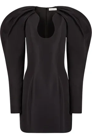 Nina Ricci Kjole, Dame, Sort, XS, Lang Cocoon Ærme Mini Kjole