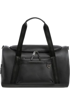 Armani Exchange Taske, Herre, Sort, ONE SIZE, Uld, Stilfuld Duffle Taske med Lynlås Lukning
