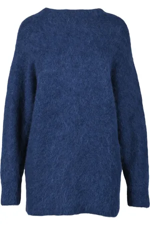 SOLOTRE Strik, Dame, Blå, XS, Uld, Alpaca Blandet Strik Trøje