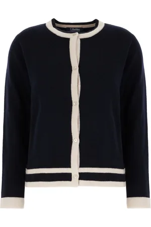 Max Mara Strik, Dame, Sort, S, Uld, Stilfuldt Strik Wear Kollektion