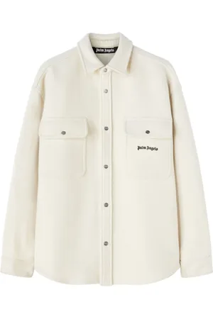 Palm Angels Jakke, Herre, , L, Uld, Logo Overshirt