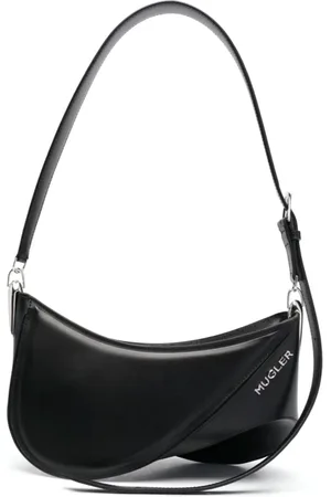 MUGLER Taske, Dame, Sort, ONE SIZE, Uld, Stilfuld skuldertaske til hverdagsbrug