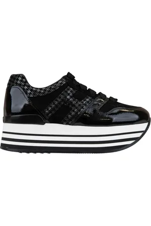 Hogan Sko, Dame, Sort, 36 1/2 EU, Læder, Maxiplatform Sneakers