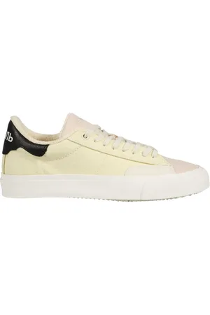 Heron Preston Sko, Herre, Hvid, 40 EU, Læder, Canvas Low-Top Sneakers med læderdetaljer