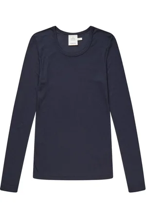 Munthe Top, Dame, Blå, M, Uld, Navy Langærmet Top
