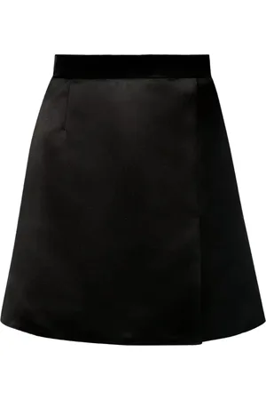 Nina Ricci Nederdel, Dame, Sort, M, Satin, Sort Mini Nederdel i Sort Satin