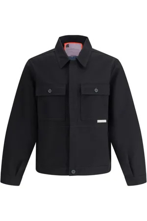 GR10K Jakke, Herre, Sort, L, Denim, Denimjakke med klassisk krave