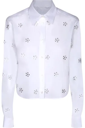 Msgm Bluser & Skjorter, Dame, Hvid, M, Bomuld, Hvid Skjorte