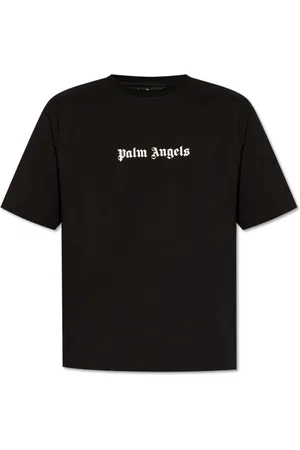 Palm Angels Top, Herre, Sort, S, Bomuld, Crewneck T-shirt