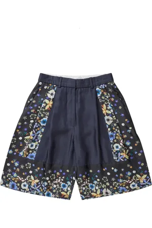 Munthe Shorts, Dame, Sort, XL, Blomstrede Shorts