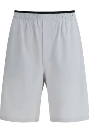 GR10K Shorts, Herre, Grå, M, Uld, Shorts med monogrambroderet elastik